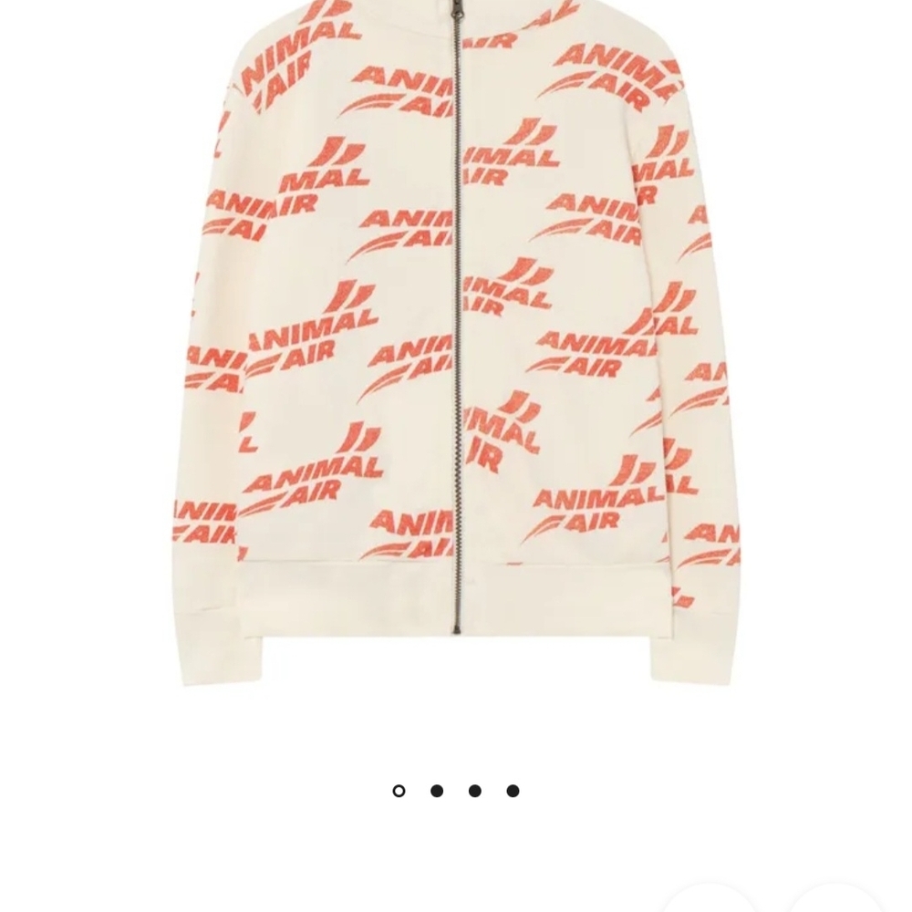 Animal Air Kids Jacket - Cream and Red